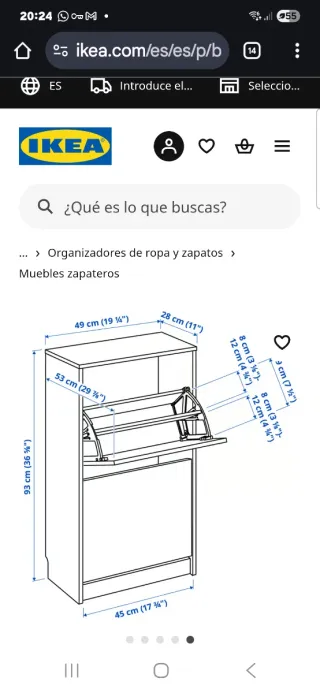 Zapatero de madera oscuro