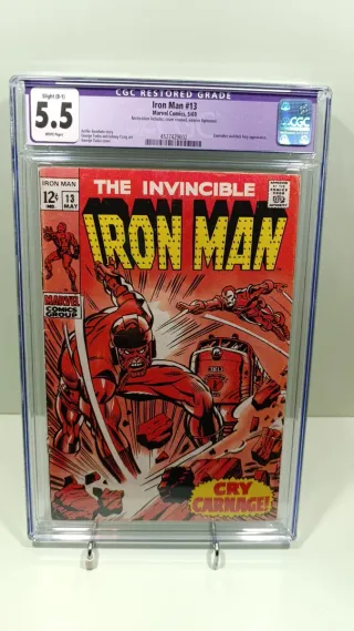 Iron Man #13 CGC 5.5 Año 1969 Restaurado
