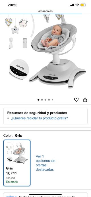 Hamaca eléctrica bebé Lionello