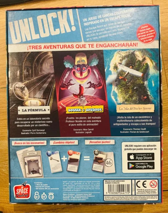 Juego de mesa Unlock! Escape Adventure 3 historias