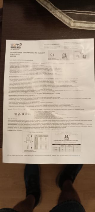 2 Pantalones trabajo alta visibilidad azul/amarill