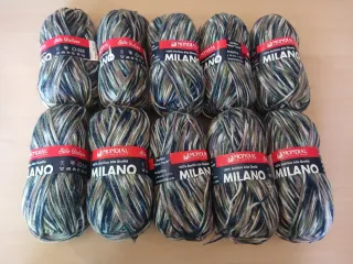 10 Ovillos Lana Mondial Milano Stamped.