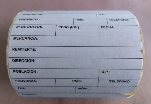 Etiquetas Adhesivas para Envío de Mercancía