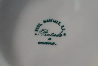 Platos cerámica de Hnos. Martinez pintado a mano