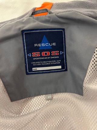 Chaqueta de esquí naranja mas forro polar gris