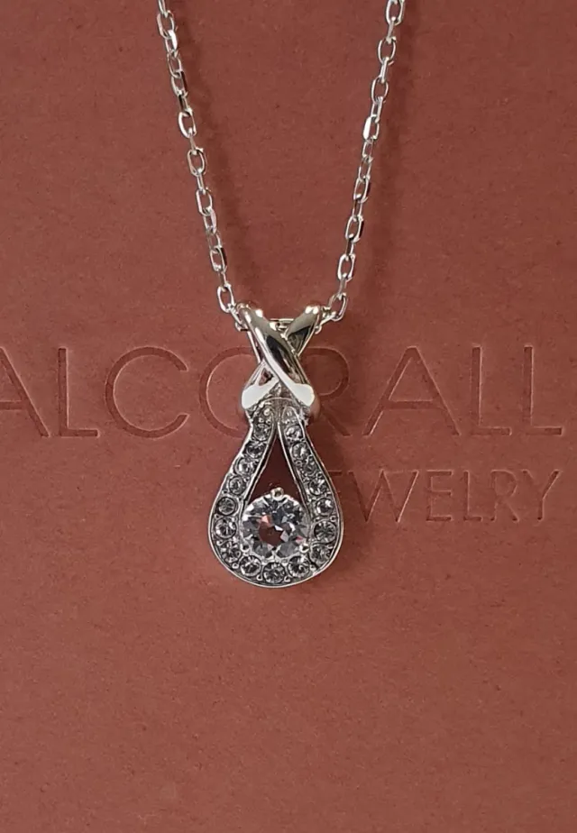 Colgante ORO BLANCO Y SWAROVSKIS