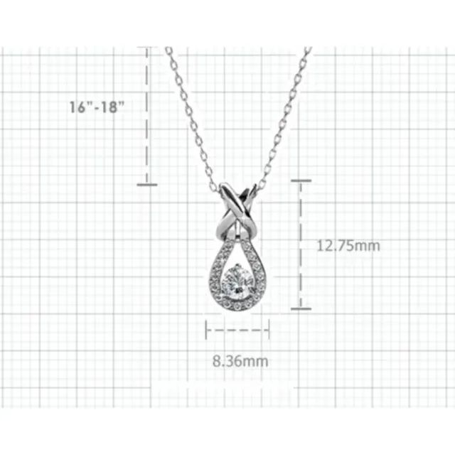 Colgante ORO BLANCO Y SWAROVSKIS