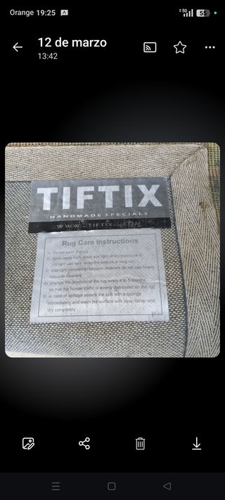 Alfombra de lana azul