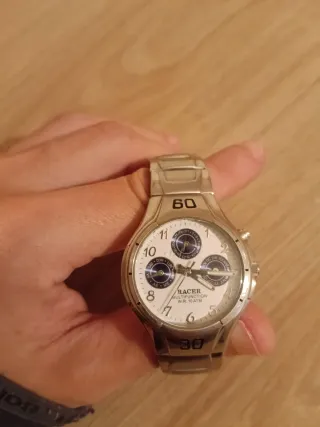 Reloj Racer Plata y Blanco