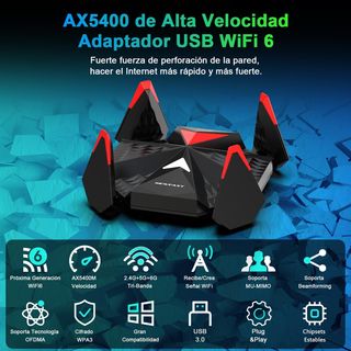 Adaptador WiFi Externo AX5400 NUEVO