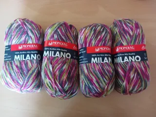 4 Ovillos Lana Mondial Milano Stamped
