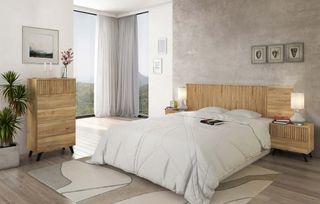 Dormitorio cabecero mesitas