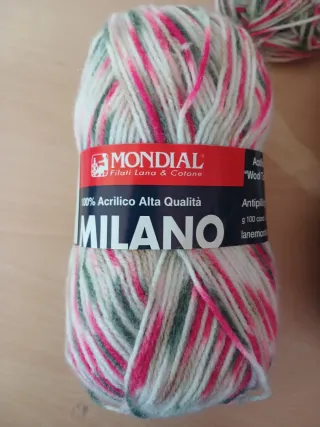 9 Ovillos Lana Mondial Milano Stamped