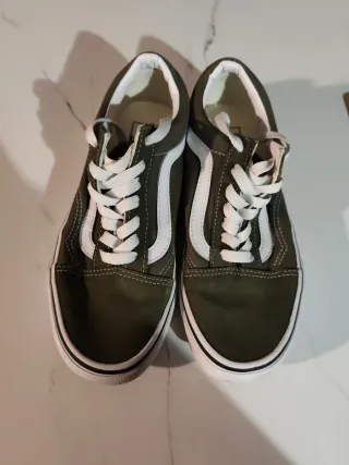 Zapatillas Vans Old Skool Verde y Blanco