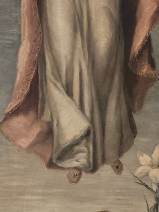 Antiguo cuadro religioso firmado