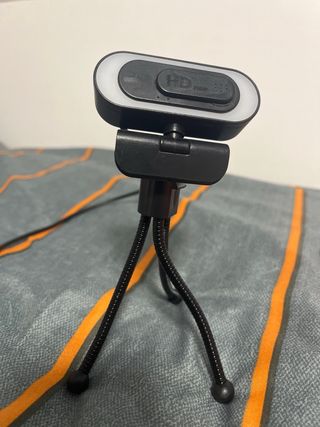 Webcam HD 1080p con luz + Trípode