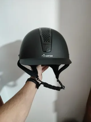 Casco Equitación Fouganza Negro Mate