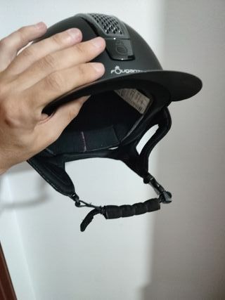 Casco Equitación Fouganza Negro Mate