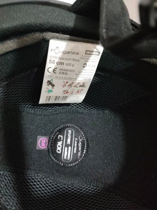 Casco Equitación Fouganza Negro Mate