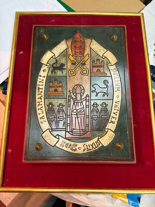 Placa Enmarcada Escudo Universidad de Salamanca