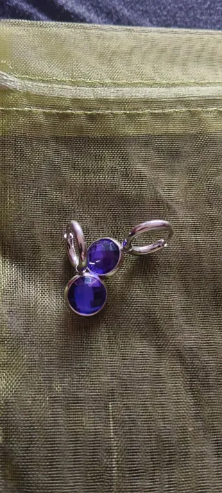 Pendientes Aro azul