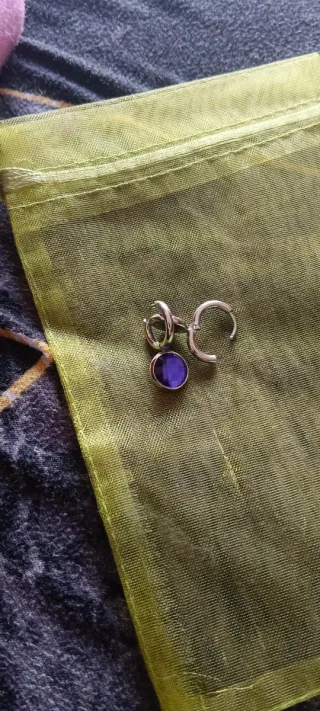 Pendientes Aro azul