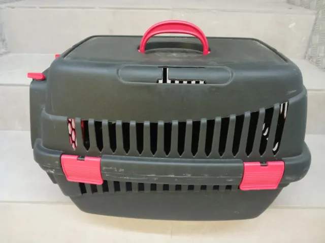 Transportín Perro/Gato Negro y Rojo