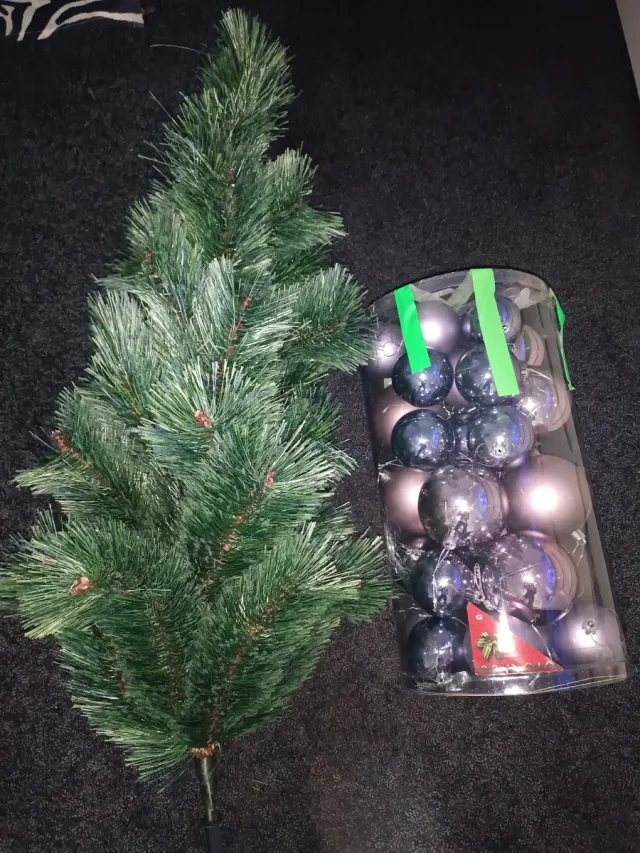 Albero di Natale 90 cm + nuovi ornamenti