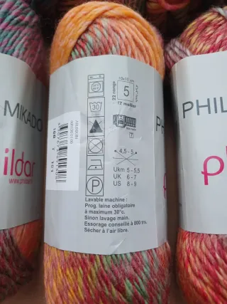 10 Ovillos Lana Phil Mikado de Phildar 