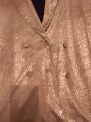 Blazer oversize Zara Brillo Plateado 