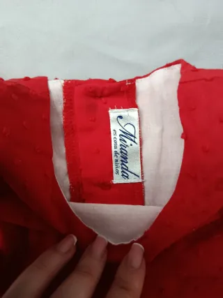 Vestido niña rojo estampado flores