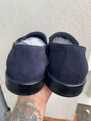 Mocassini Cafènoir scamosciati blu uomo numero 42 