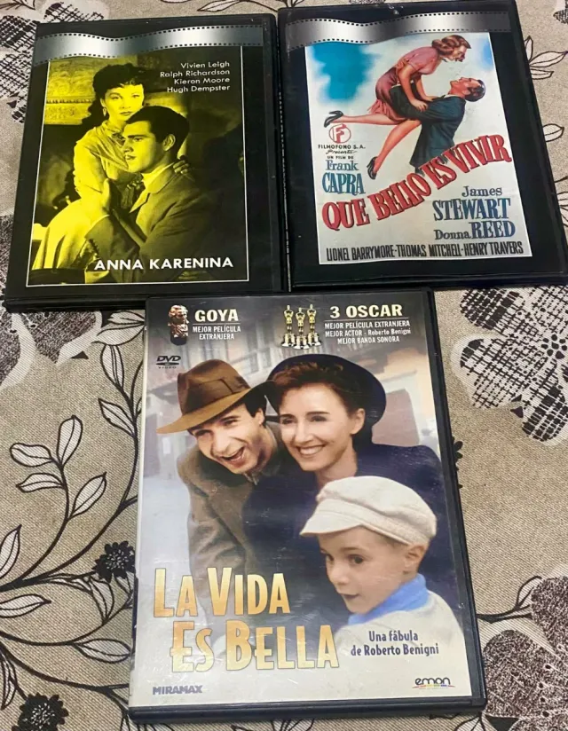 Lote 3 DVDs Clásicos Cine: Anna Karenina, La Vida