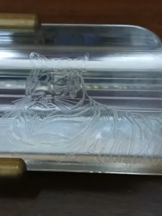 Portacrissini  in acciaio vintage con tigre