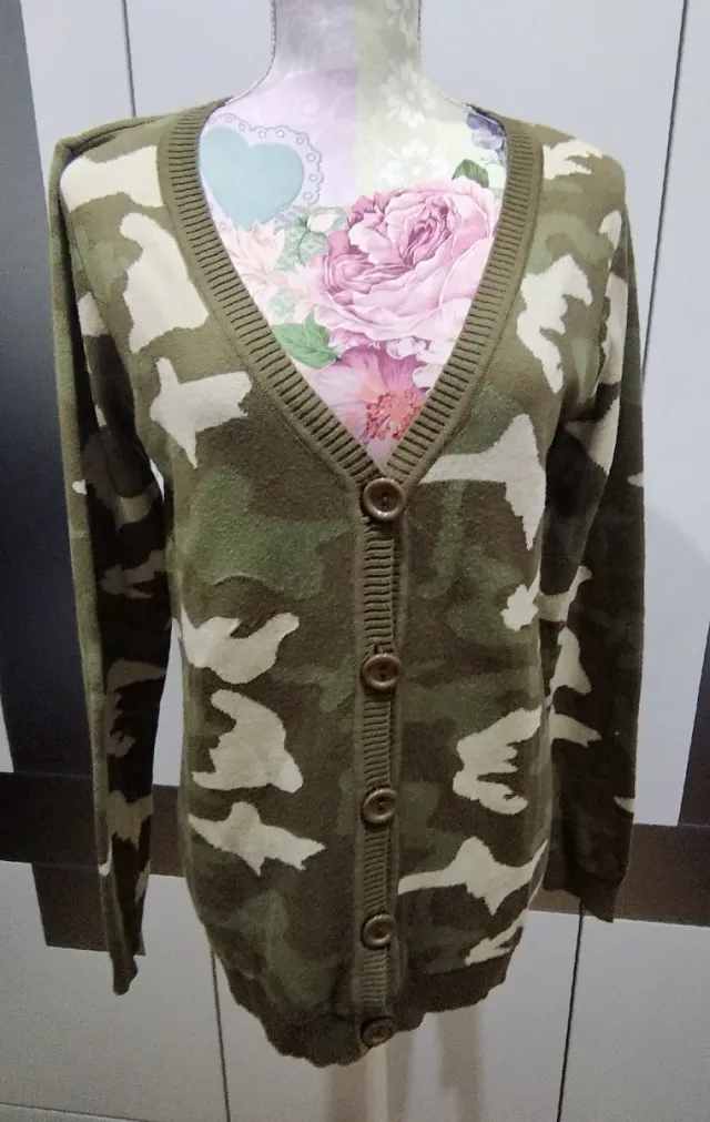Cárdigan estampado militar FB Sister 