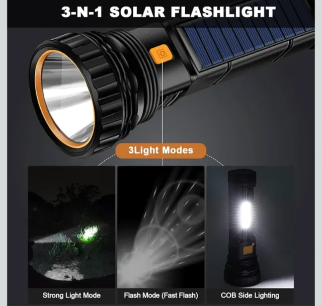 Linterna Solar y Powerbank