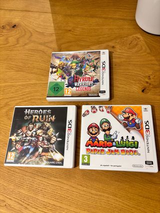 3 Videojuegos Nintendo 3DS: Hyrule Warriors, Mario