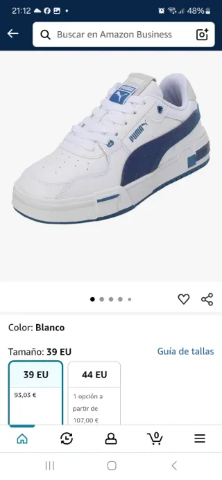 Zapatillas Puma Blancas y Azules
