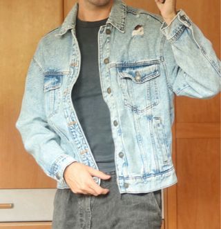 Cazadora vaquera oversize azul