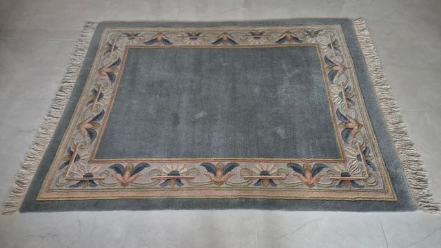 Alfombra Tibetana Lana Azul