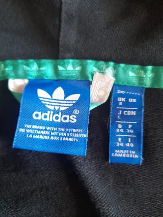 XS Chaqueta Adidas Sudadera con Flecos y Capucha 