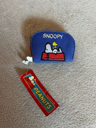 Cartera/Monedero Snoopy azul vintage Peanuts NUEVO