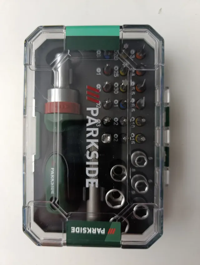 Set 3 Cajas Parkside Llaves de carraca y Puntas