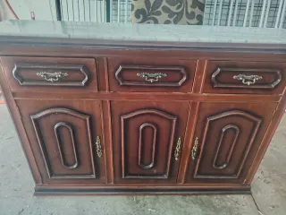 Cómoda vintage mármol y madera
