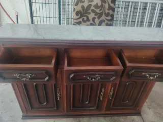 Cómoda vintage mármol y madera