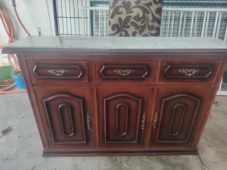 Cómoda vintage mármol y madera