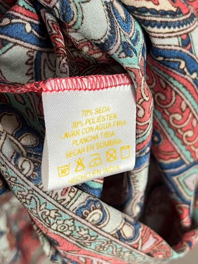 Vestido oversize hippie seda // Talla: M