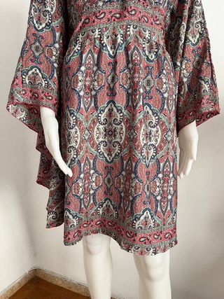 Vestido oversize hippie seda // Talla: M