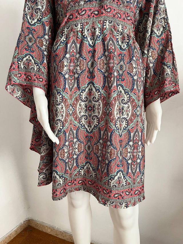 Vestido oversize hippie seda // Talla: M