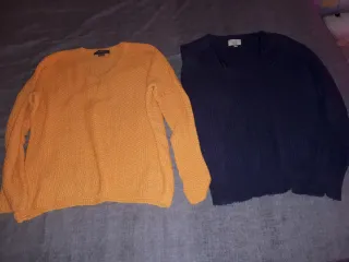 Camisetas de punto cuello pico